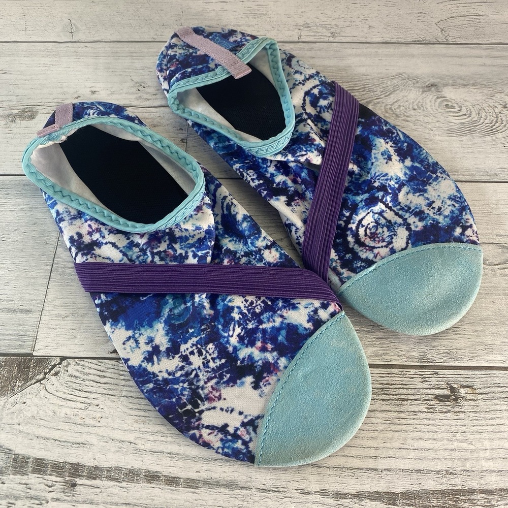 Fitkicks‎ Shoes Womens Large Blue Purple Tie Dye Flats Active Lifestyle Water L